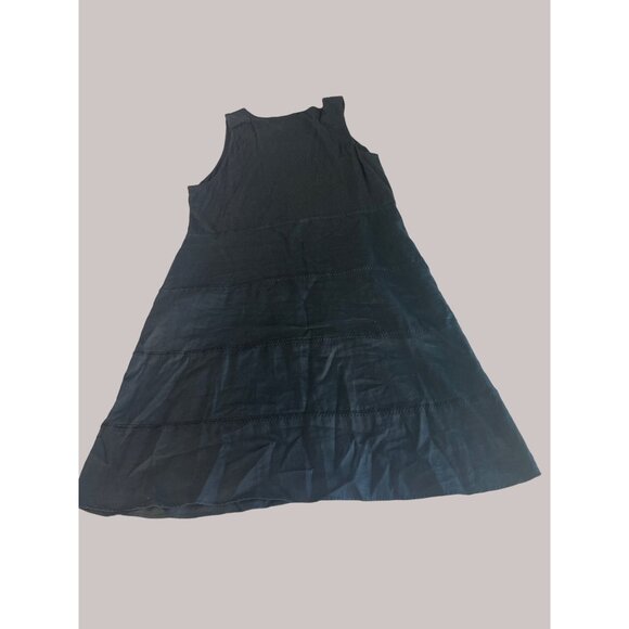 J Jill Black Comfy Sundress Jersey Fabric Top Cotton/Linen Bottom Size XLarge Bi - Picture 5 of 6